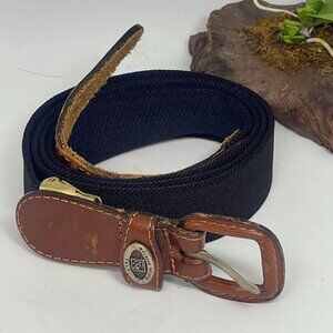 Franck Michel Men's Elastic Stretchable Web Nylon Belt - Black - Size 44"